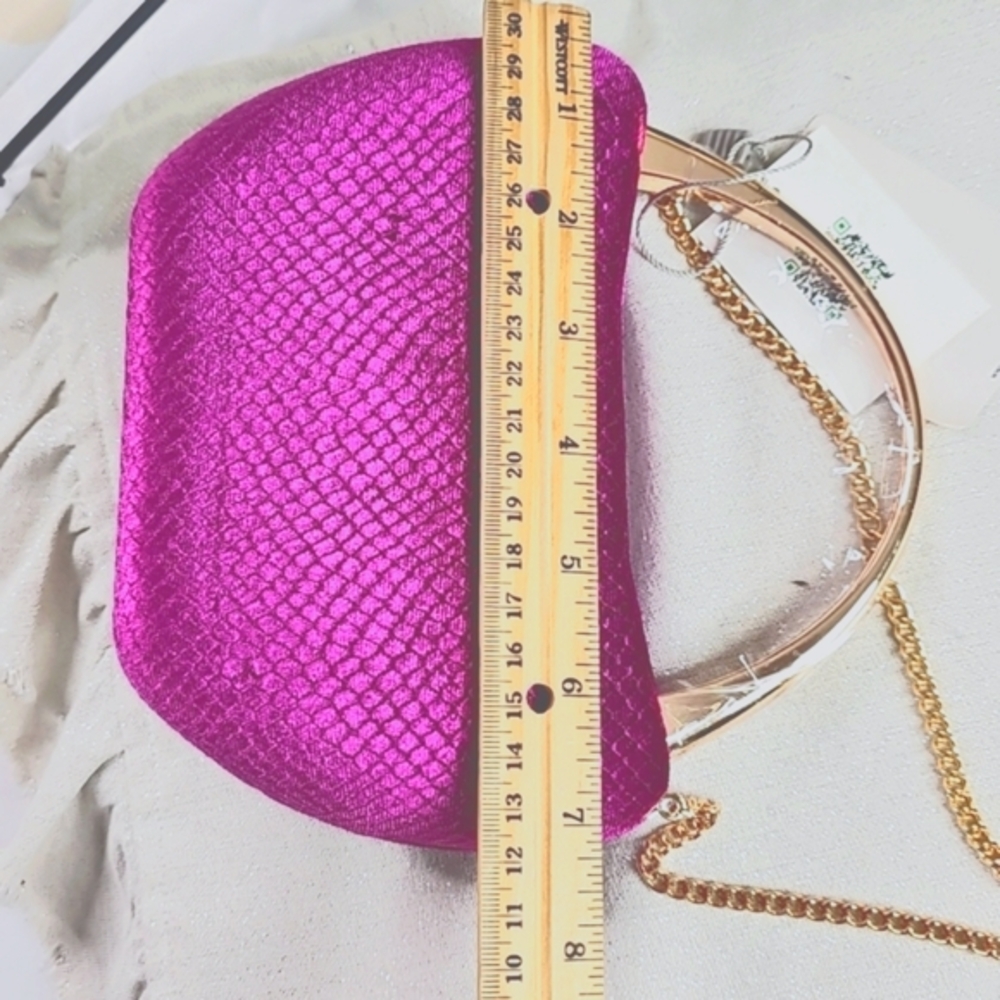 Bag Elegant Pink Velvet cross bag Elegant wear office wear career minimalist - Picture 14 of 16